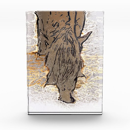 茶色の馬 フォトブロック (正面)