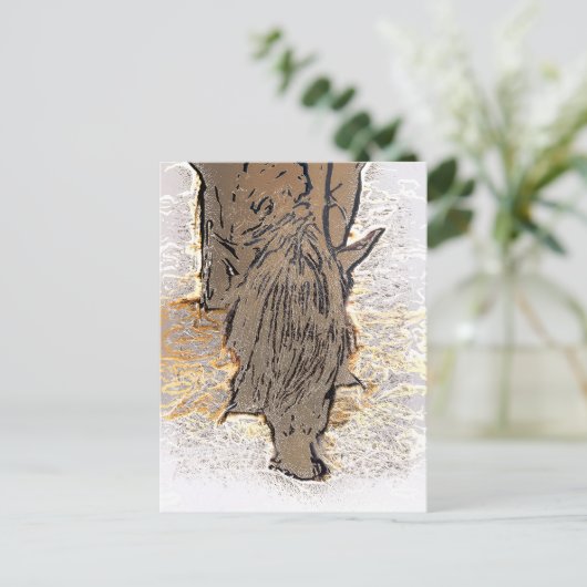 茶色の馬 ポストカード (スタンド正面)