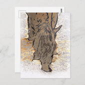 茶色の馬 ポストカード (正面/裏面)