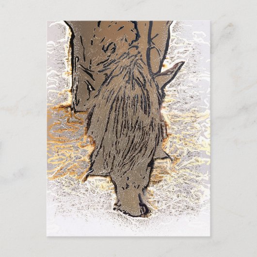 茶色の馬 ポストカード (正面)