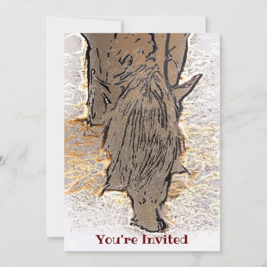 茶色の馬 招待状 (正面)