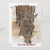 茶色の馬 招待状 (正面/裏面)