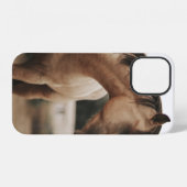 茶色の馬 iPhoneケース (裏面横)