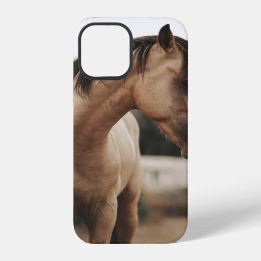 茶色の馬 iPhoneケース (裏面)