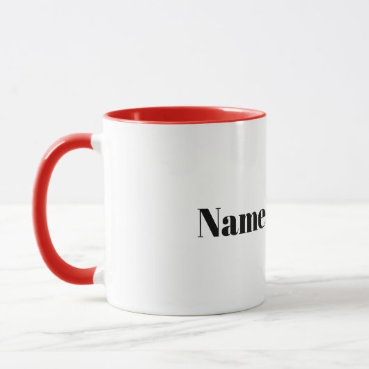 茶色の髪の女性の画家の名前マグカップ マグカップ (左)