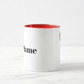 茶色の髪の女性の画家の名前マグカップ マグカップ (中央)