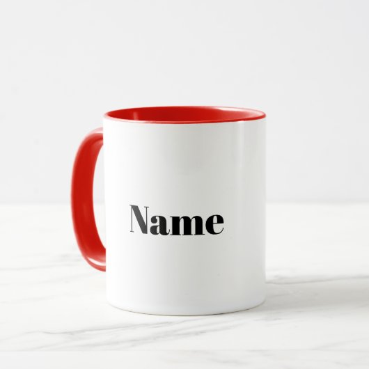 茶色の髪の女性の画家の名前マグカップ マグカップ (正面左)