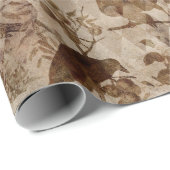 茶色の鳥と枝 ラッピングペーパー (ロールコーナー)