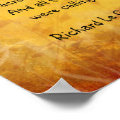 茶色の鳥の緑と春の詩への歌 ポスター (角)