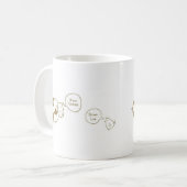 茶色の鶏の茶色牛 コーヒーマグカップ (正面左)