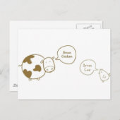 茶色の鶏肉 ポストカード (正面/裏面)