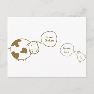 茶色の鶏肉 ポストカード
