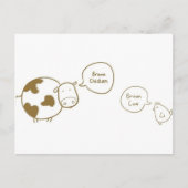 茶色の鶏肉 ポストカード (正面)