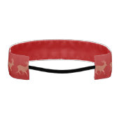 茶色の鹿の歩くフェスティバルパターン アスレチックヘッドバンド (裏面)