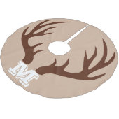 茶色の鹿素朴〔雄ジカの〕枝角モノグラムツリースカート ブラッシュドポリエステルツリースカート (アングル)