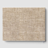 茶色の麻 Minimalなラスティックカントリーウェディング ゲストブック (裏面)