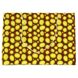 茶色の黄色い斑点 ラージペーパーバッグ
