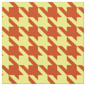 茶色の黄色の千鳥格子の格子縞チェック ファブリック (クローズアップ)