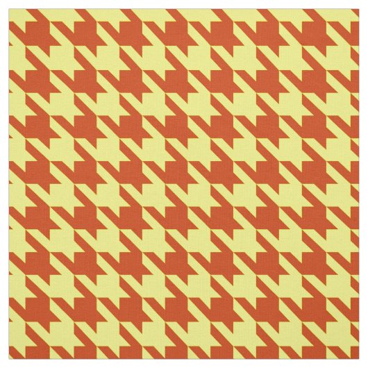 茶色の黄色の千鳥格子の格子縞チェック ファブリック (見本)