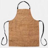 茶色の黄麻布の背景または袋布 エプロン (正面)