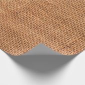 茶色の黄麻布の背景または袋布 ラッピングペーパー (角)