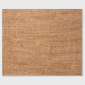 茶色の黄麻布の背景または袋布 ラッピングペーパー (フラット)