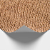 茶色の黄麻布の背景または袋布 ラッピングペーパー (角)