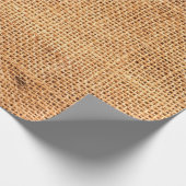 茶色の黄麻布の背景または袋布 ラッピングペーパー (角)