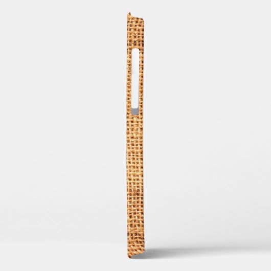 茶色の黄麻布の背景または袋布 Case-Mate iPhoneケース (裏面 / 左)