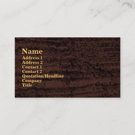 茶色の黒いグランジ 名刺 (正面)