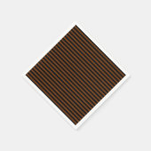 茶色の黒いストライプのシームレスなパターン スタンダードカクテルナプキン (角)