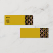 茶色の黒い円パターン スキニー名刺 (正面/裏面)