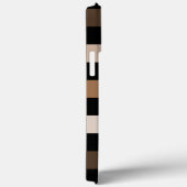 茶色の黒い市松模様にギンガム模様 Case-Mate iPhoneケース (裏面 / 右)