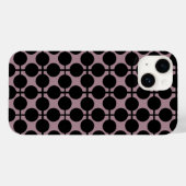 茶色の黒い水玉模様チェックパターンファッション Case-Mate iPhoneケース (裏面 (横))