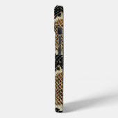 茶色の黒い赤いアニマルプリントのヘビの皮 Case-Mate iPhoneケース (裏面 / 左)