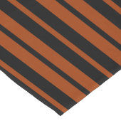 茶色の黒の垂直ストライプパターンデザイン ショートテーブルランナー (コーナー)