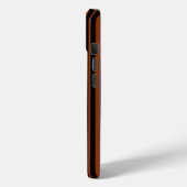 茶色の黒の垂直ストライプパターンデザイン Case-Mate iPhoneケース (裏面 / 左)