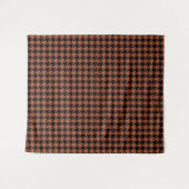 茶色の黒千鳥格子のチェック タペストリー (正面(横))