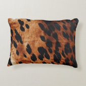 茶色の黒南西フェイク牛革 アクセントクッション (裏面)