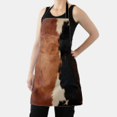 茶色の黒南西フェイク牛革 エプロン (インサイチュ)