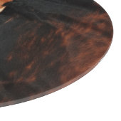 茶色の黒南西フェイク牛革 カッティングボード (角)