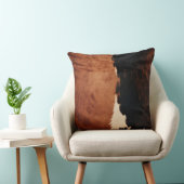 茶色の黒南西フェイク牛革 クッション (椅子)