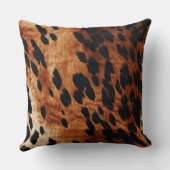 茶色の黒南西フェイク牛革 クッション (裏面)