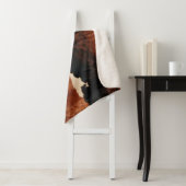 茶色の黒南西フェイク牛革 シェルパブランケット (インサイチュ)