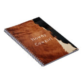 茶色の黒南西フェイク牛革 ノートブック (右側)