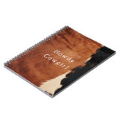 茶色の黒南西フェイク牛革 ノートブック (左側)