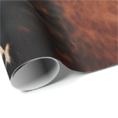 茶色の黒南西フェイク牛革 ラッピングペーパー (ロールコーナー)