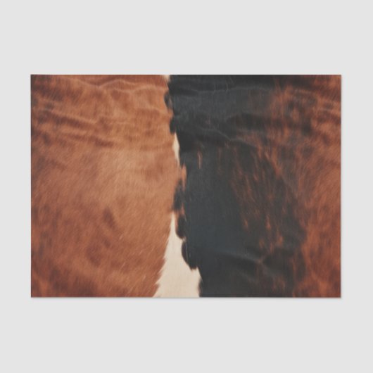 茶色の黒南西フェイク牛革 薄葉紙 (正面)