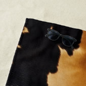 茶色の黒南西部の牛革 ビーチタオル (インサイチュ)