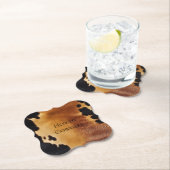 茶色の黒南西部の牛革 ペーパーコースター (インサイチュ)